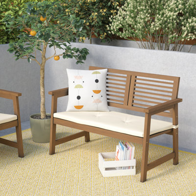 Estherville Meranti Wooden Garden Bench by Latitude Run