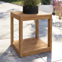 Modway Carlsbad Teak Wood Outdoor Patio Side Table by Modway