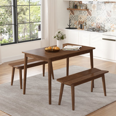 Keown solid wood modern dining table george discount oliver