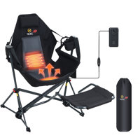 Heated Hammock Camping Chair with Footrest, Rocker, High Back, Cup Holder & Power Bank (1 Pack) by Arlmont & Co.